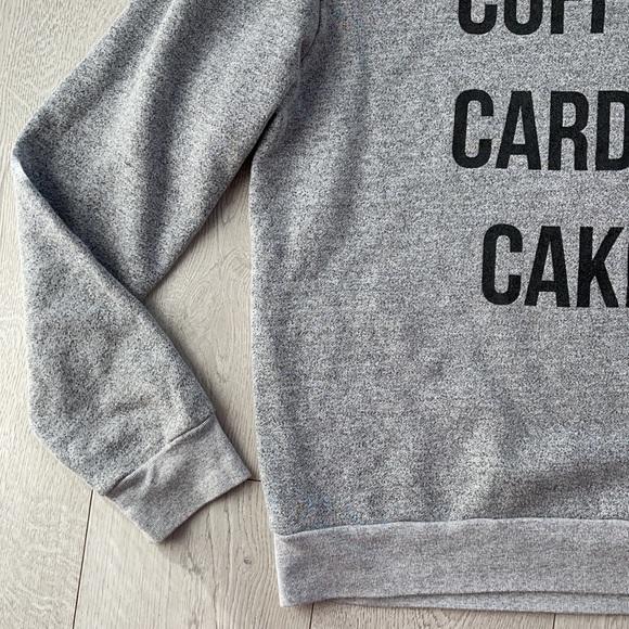 The Sweet Life Coffee Cardio Cake Sweater Printed on Jerico Brand Size Medium - Picture 5 of 13